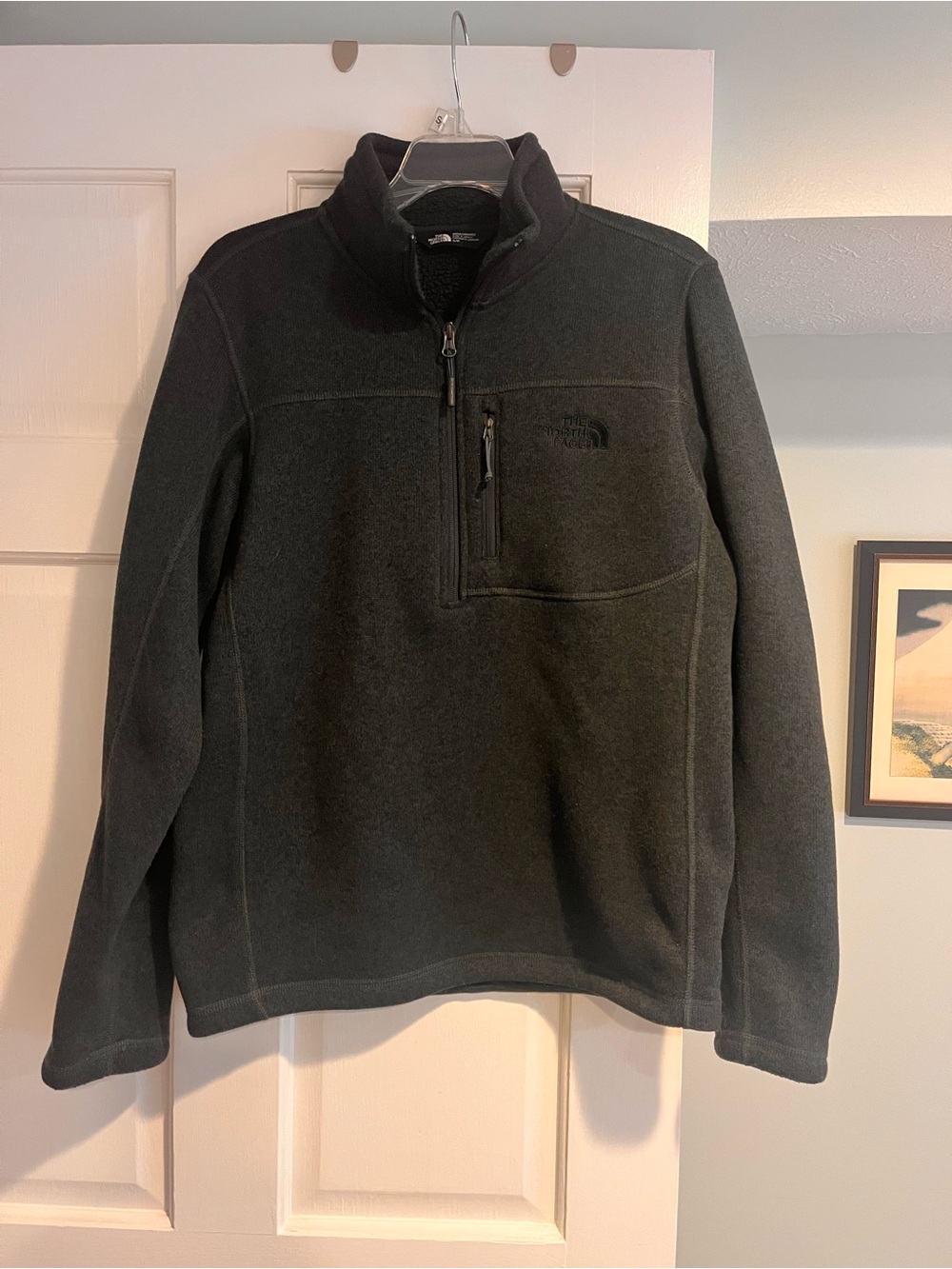 The North Face Dark Charcoal Quarter-Zip Fleece Pullover